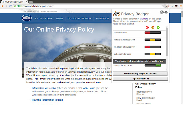 Privacy Badger Best Chrome Privacy Extension